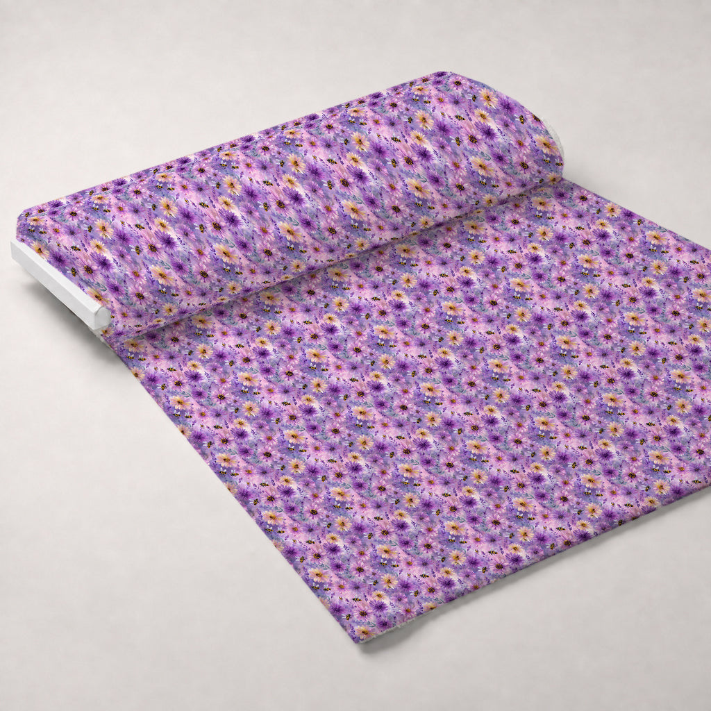 Pollen Parade Pattern 8 Minky Fabric — plush minky unrolled bolt preview (mv-minky-v1:bolt)