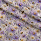 Pollen Parade Pattern 9 Minky Fabric — plush minky folded close-up preview (mv-minky-v1:lying)