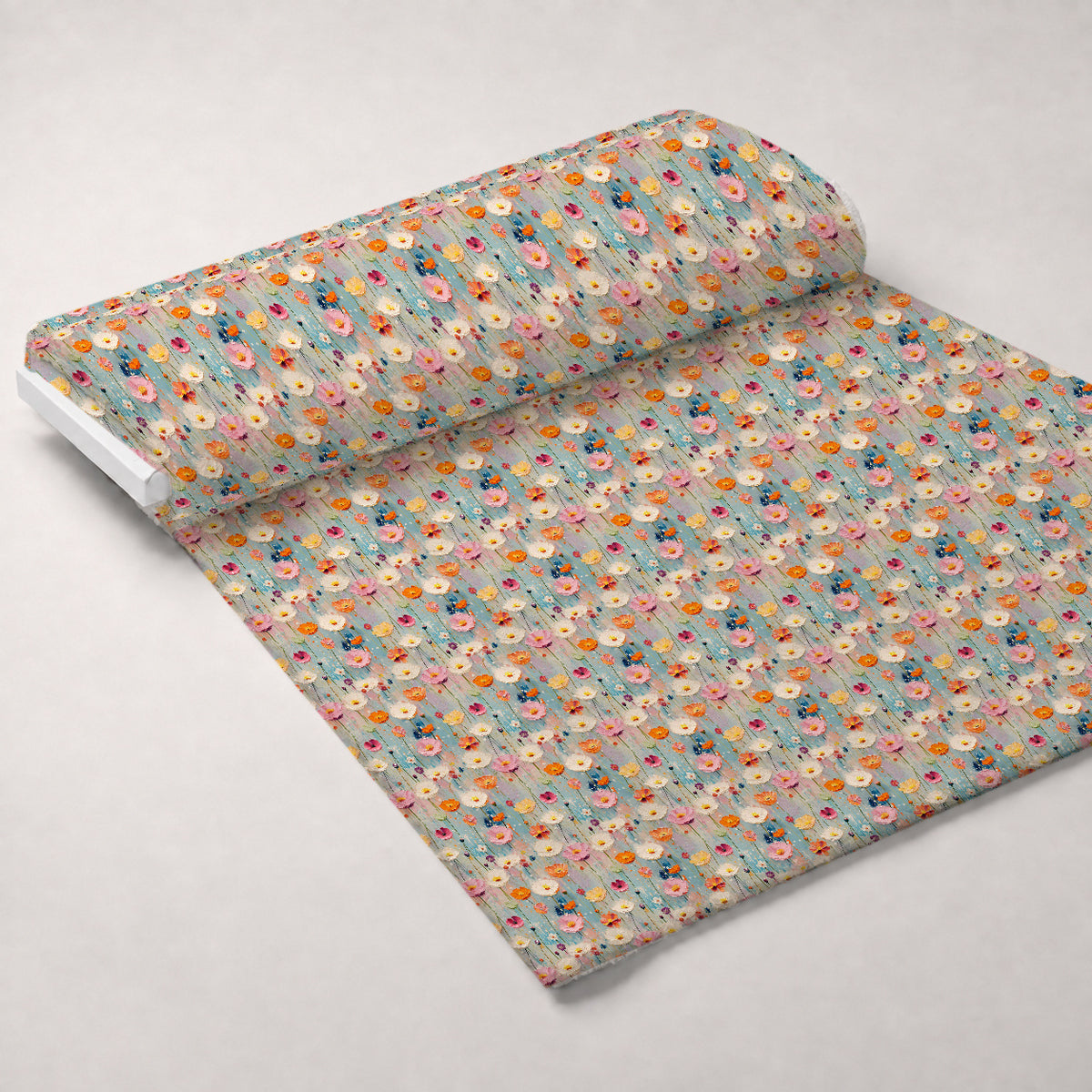 Poppy Confetti Pattern 2 Minky Fabric — plush minky unrolled bolt preview (mv-minky-v1:bolt)