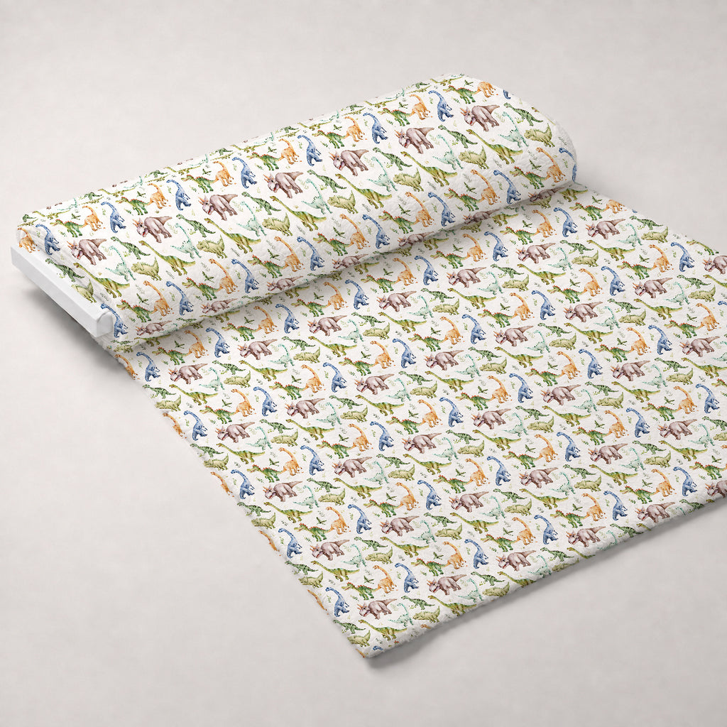 Prehistoric Pals Pattern 2 Minky Fabric — plush minky unrolled bolt preview (mv-minky-v1:bolt)
