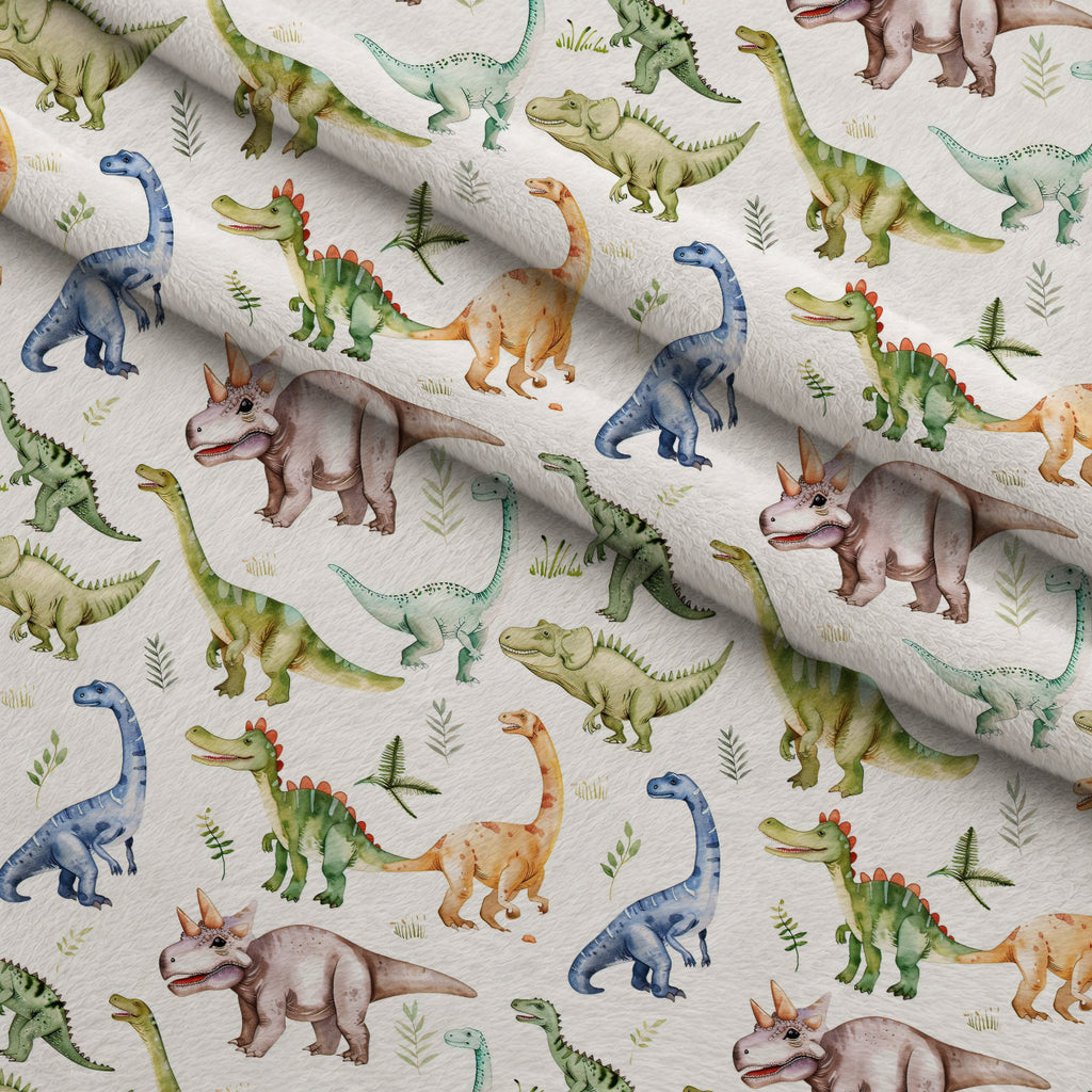 Prehistoric Pals Pattern 2 Minky Fabric — plush minky folded close-up preview (mv-minky-v1:lying)