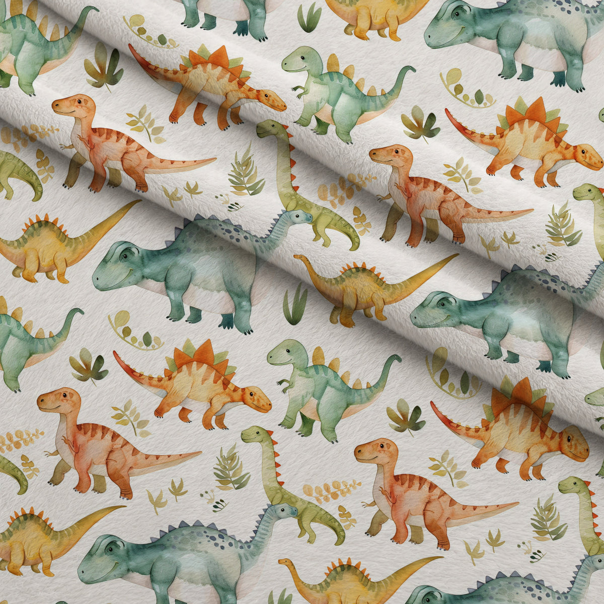 Prehistoric Pals Pattern 9 Minky Fabric — plush minky folded close-up preview (mv-minky-v1:lying)