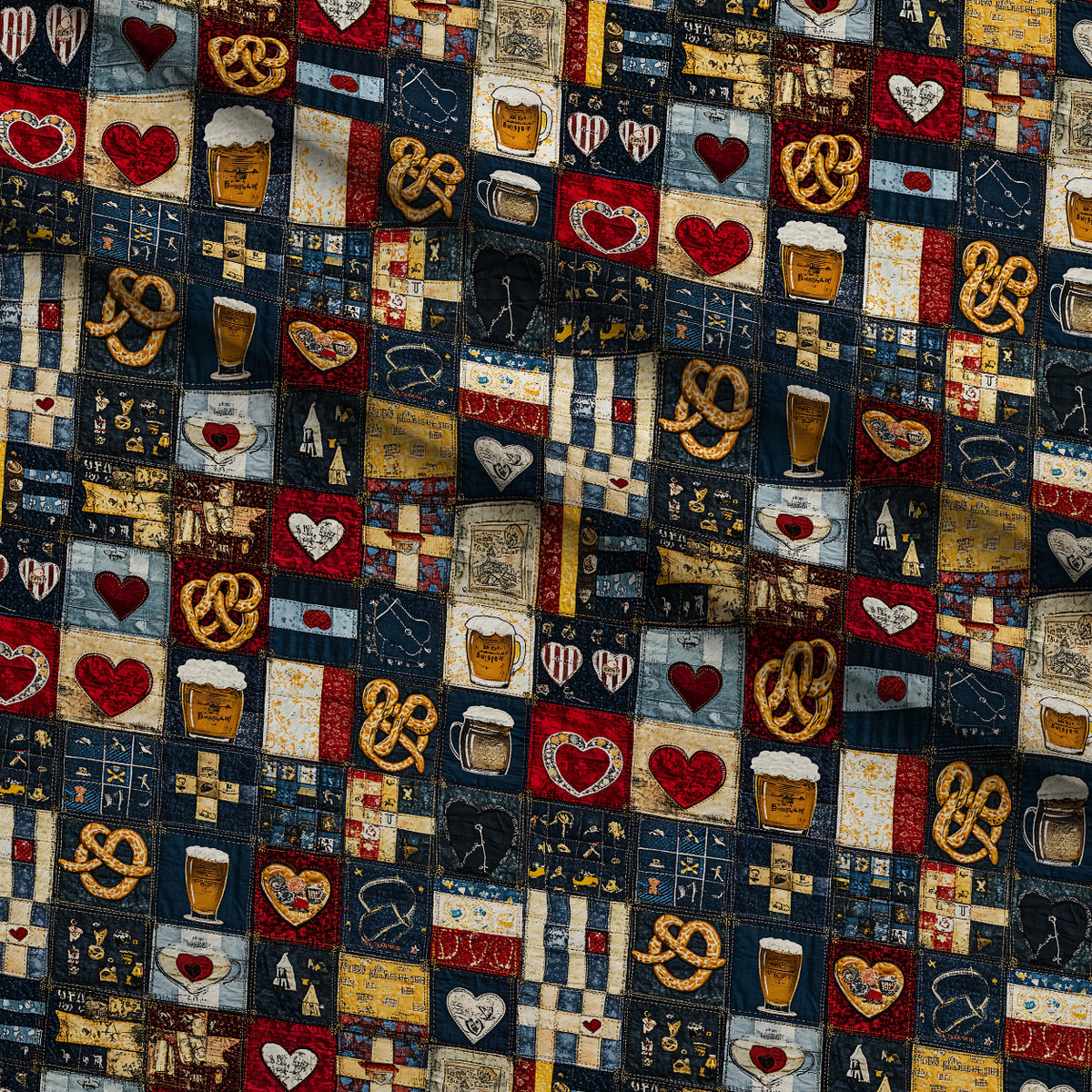 Pretzel Hearth Stories Pattern 1 Minky Fabric — plush minky folded close-up preview (mv-minky-v1:lying)