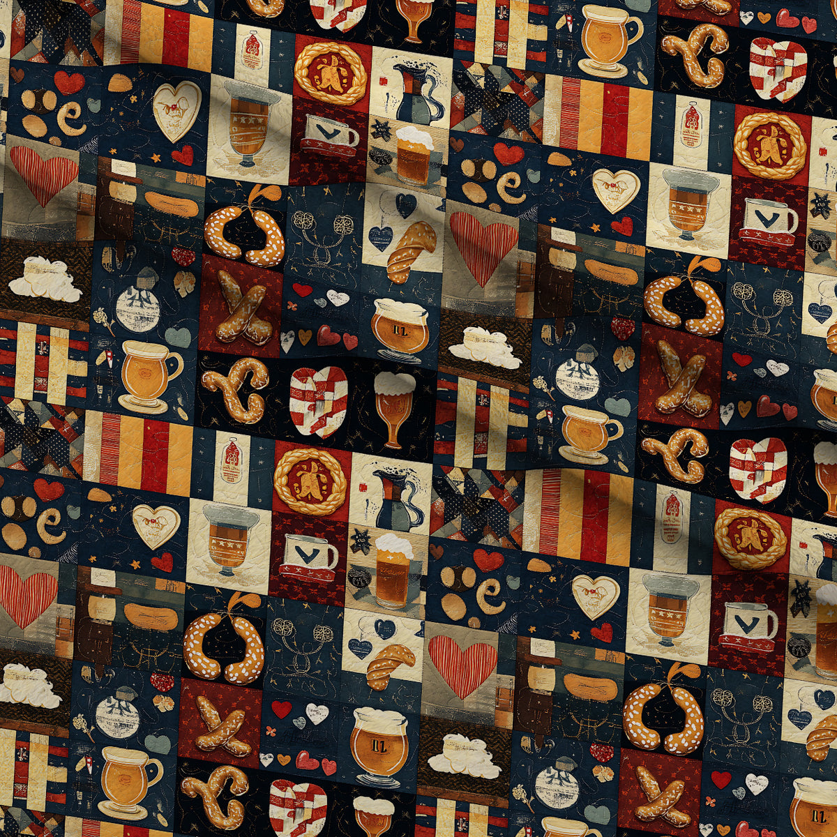 Pretzel Hearth Stories Pattern 14 Minky Fabric — plush minky folded close-up preview (mv-minky-v1:lying)
