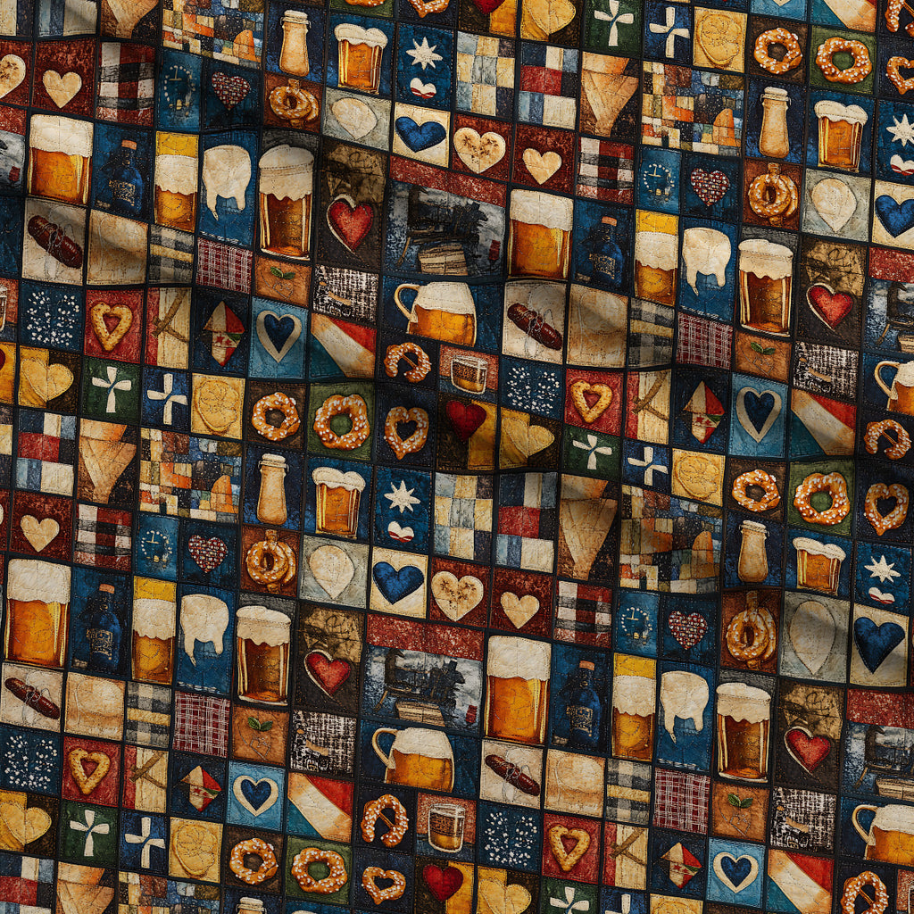 Pretzel Hearth Stories Pattern 17 Minky Fabric — plush minky folded close-up preview (mv-minky-v1:lying)