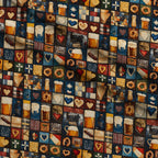 Pretzel Hearth Stories Pattern 17 Minky Fabric — plush minky folded close-up preview (mv-minky-v1:lying)