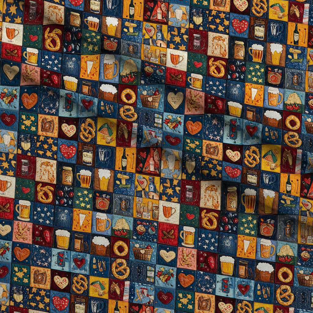 Pretzel Hearth Stories Pattern 19 Minky Fabric — plush minky folded close-up preview (mv-minky-v1:lying)