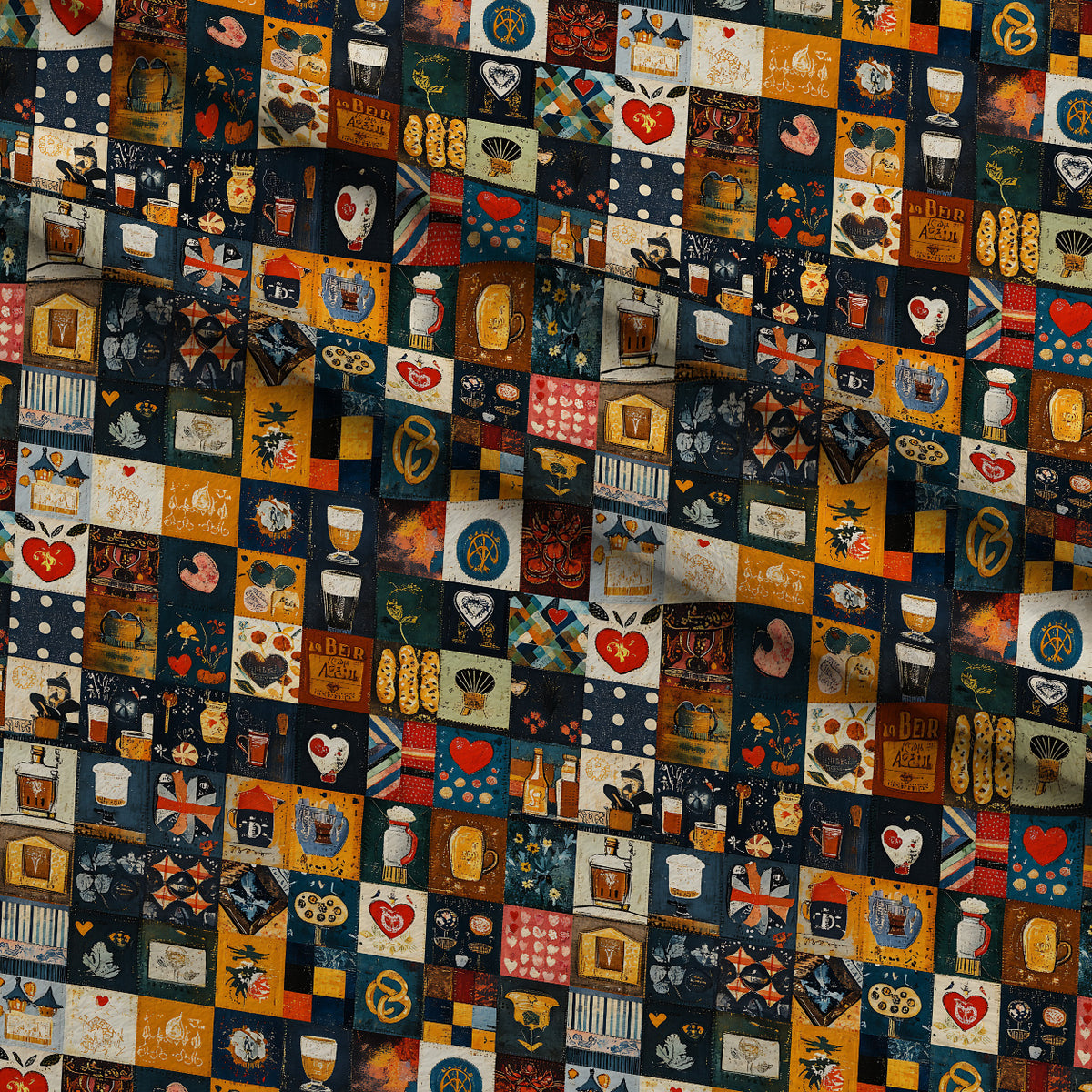Pretzel Hearth Stories Pattern 20 Minky Fabric — plush minky folded close-up preview (mv-minky-v1:lying)