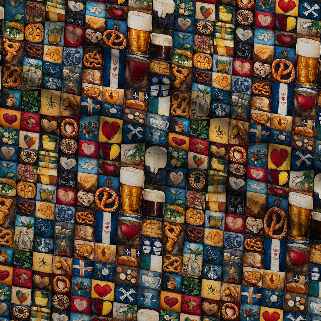 Pretzel Hearth Stories Pattern 3 Minky Fabric — plush minky folded close-up preview (mv-minky-v1:lying)
