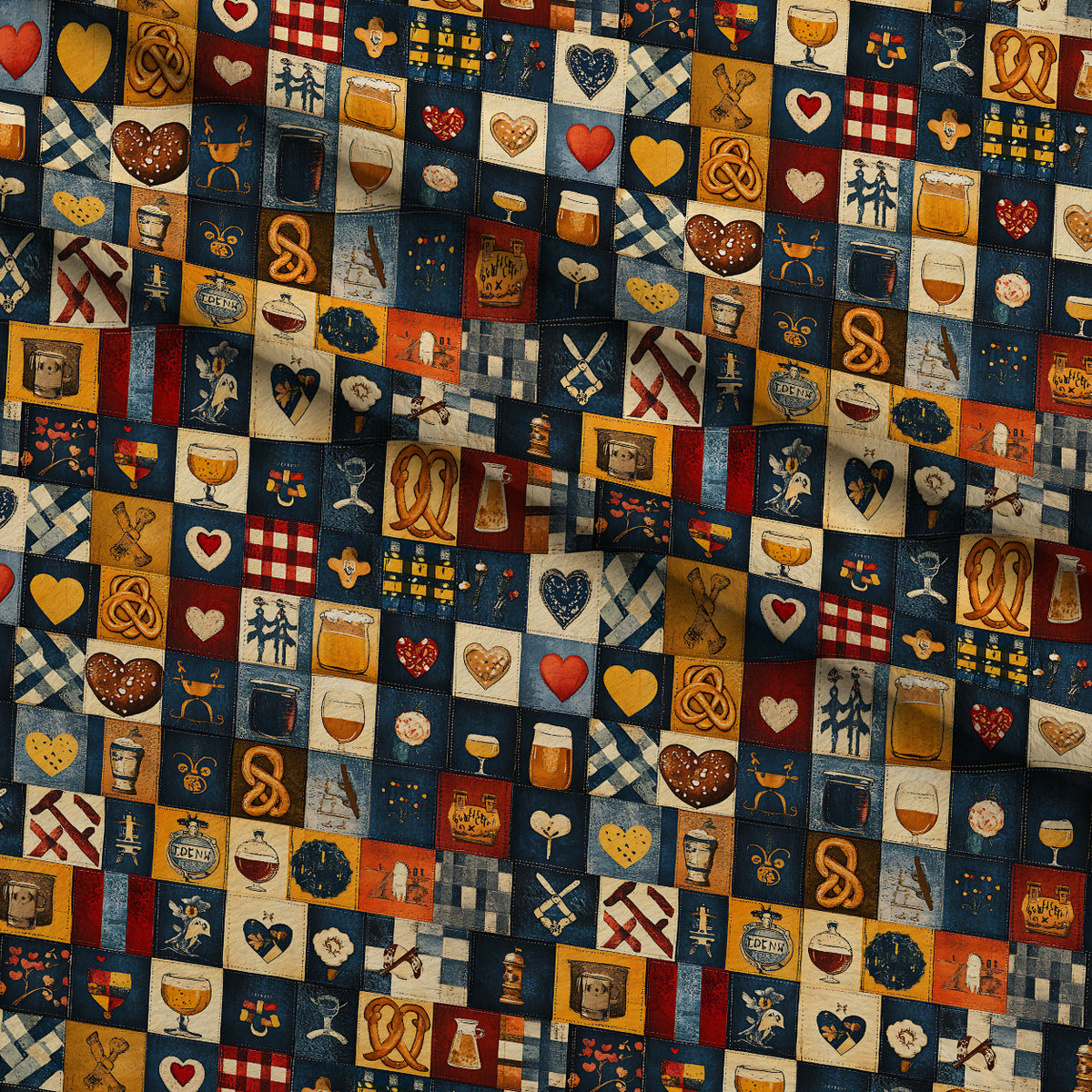 Pretzel Hearth Stories Pattern 5 Minky Fabric — plush minky folded close-up preview (mv-minky-v1:lying)