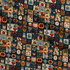 Pretzel Hearth Stories Pattern 6 Minky Fabric — plush minky folded close-up preview (mv-minky-v1:lying)
