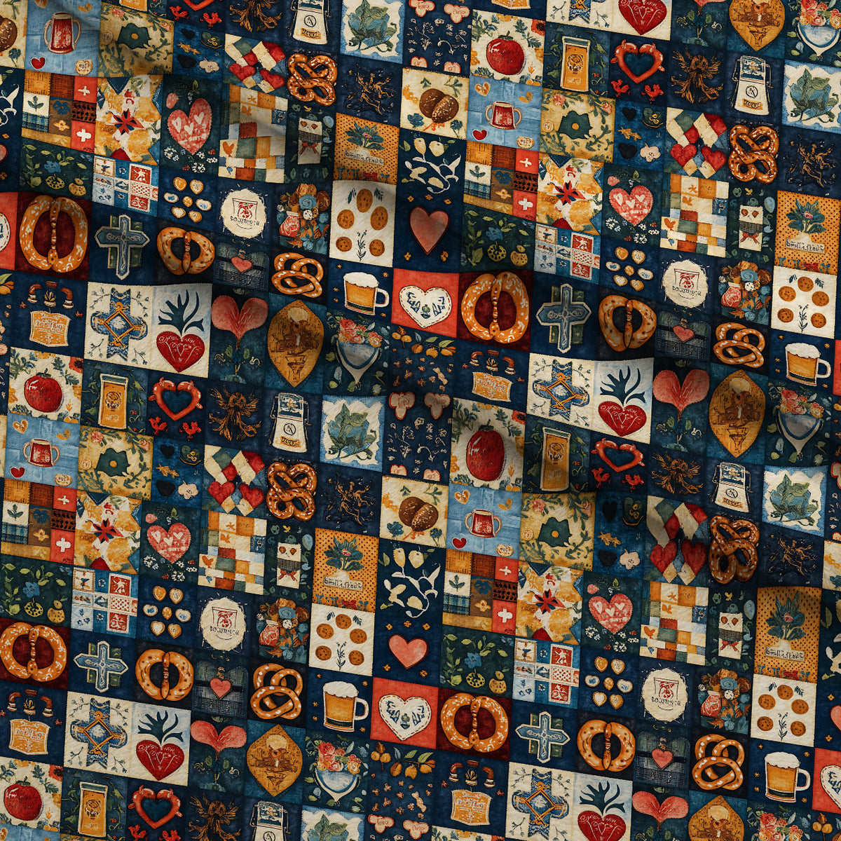 Pretzel Hearth Stories Pattern 6 Minky Fabric — plush minky folded close-up preview (mv-minky-v1:lying)