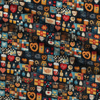 Pretzel Hearth Stories Pattern 8 Minky Fabric — plush minky folded close-up preview (mv-minky-v1:lying)