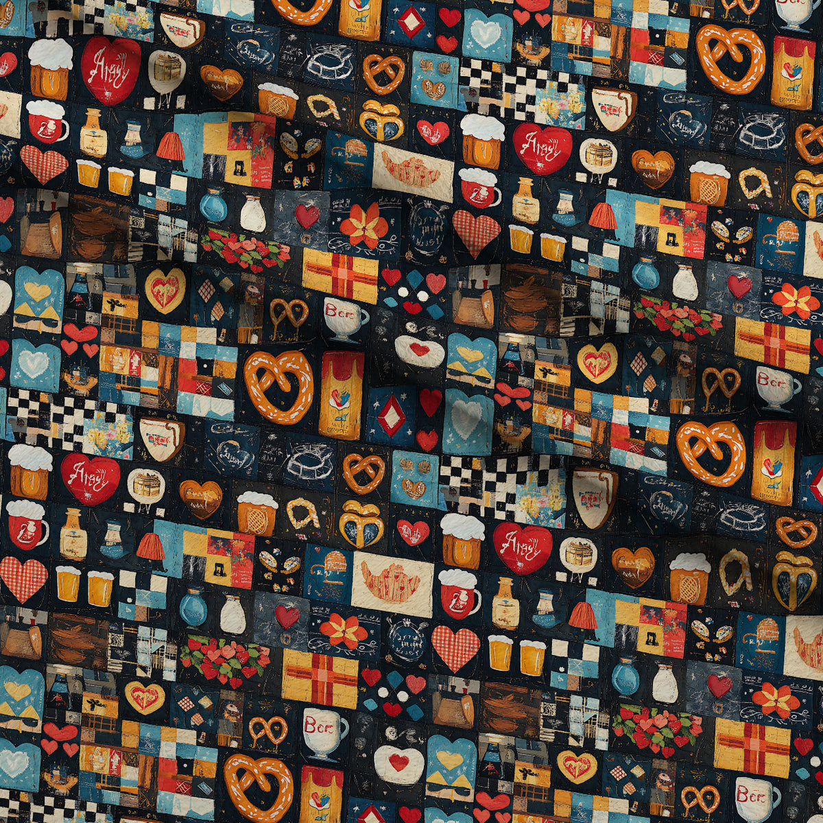 Pretzel Hearth Stories Pattern 8 Minky Fabric — plush minky folded close-up preview (mv-minky-v1:lying)