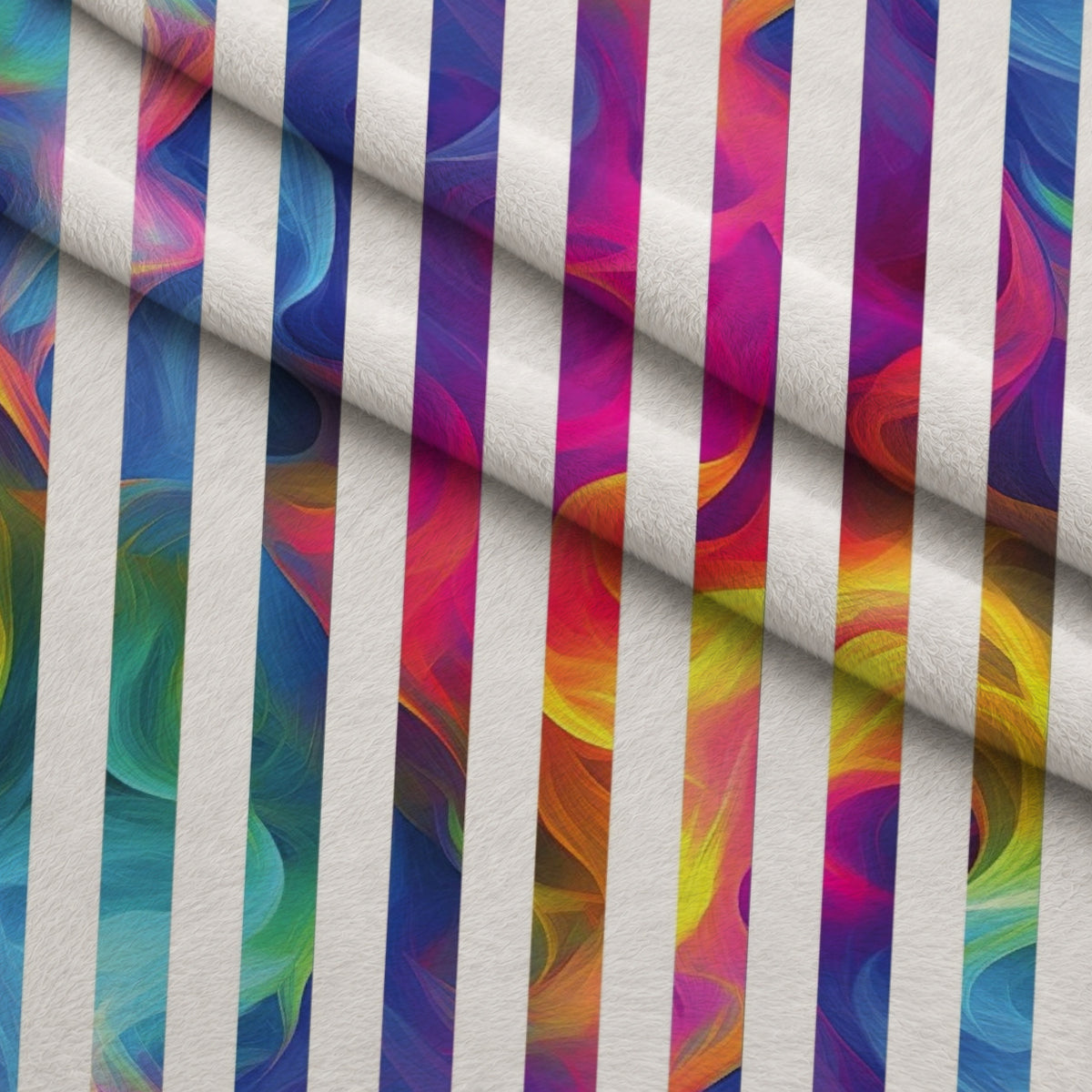 Prism Petals Pattern 18 Minky Fabric — plush minky folded close-up preview (mv-minky-v1:lying)