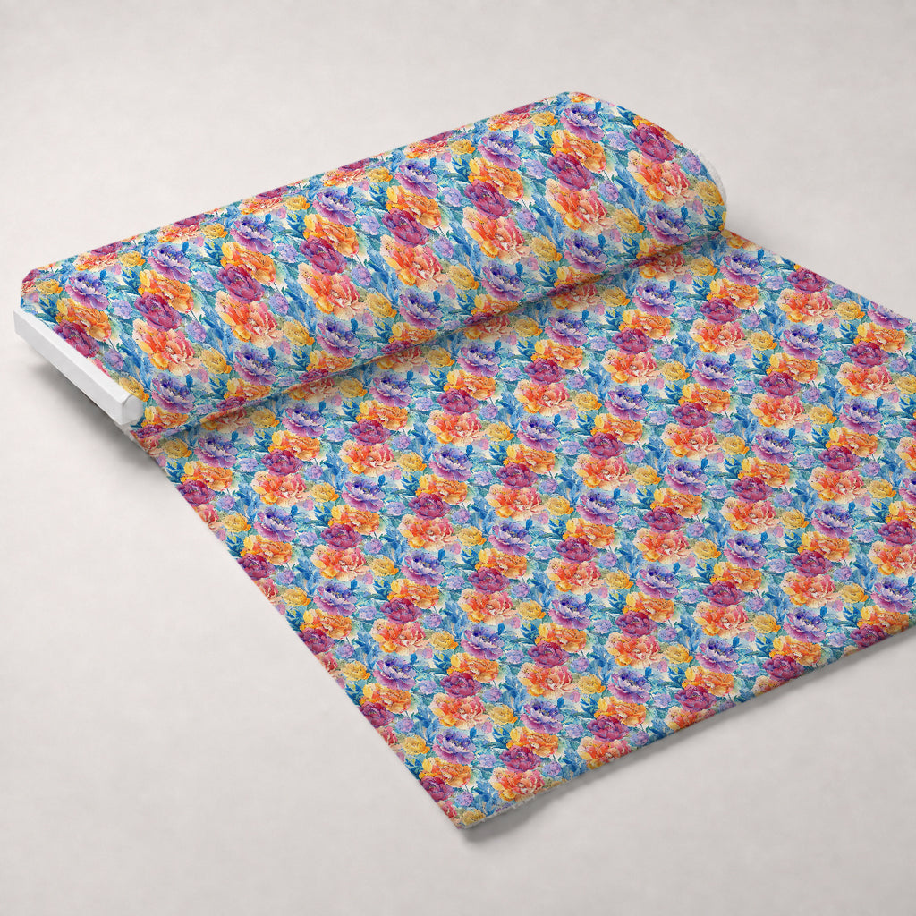 Prismatic Blooms Pattern 10 Minky Fabric — plush minky unrolled bolt preview (mv-minky-v1:bolt)