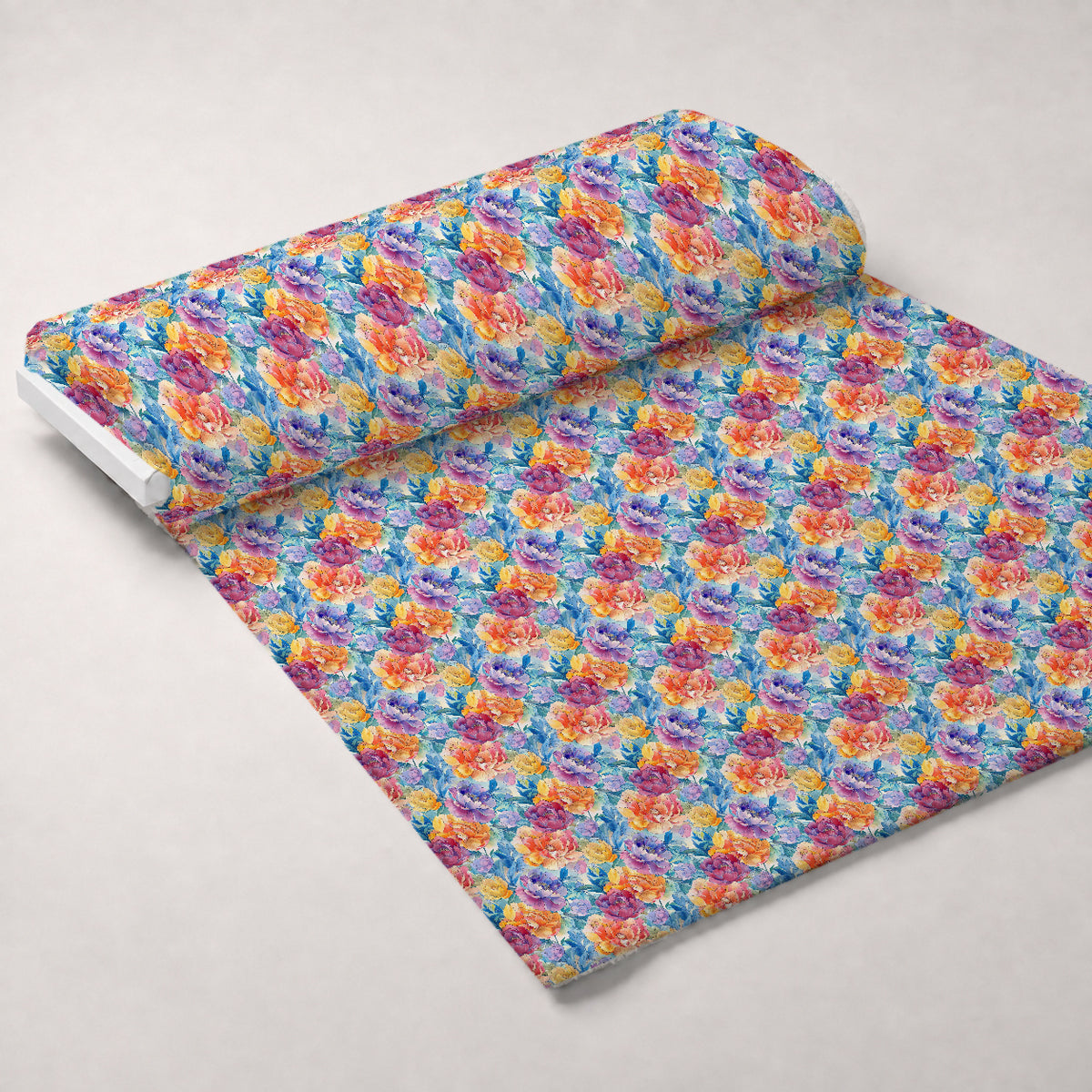 Prismatic Blooms Pattern 10 Minky Fabric — plush minky unrolled bolt preview (mv-minky-v1:bolt)