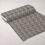 Prismatic Rosette Garden Pattern 1 Minky Fabric — plush minky unrolled bolt preview (mv-minky-v1:bolt)