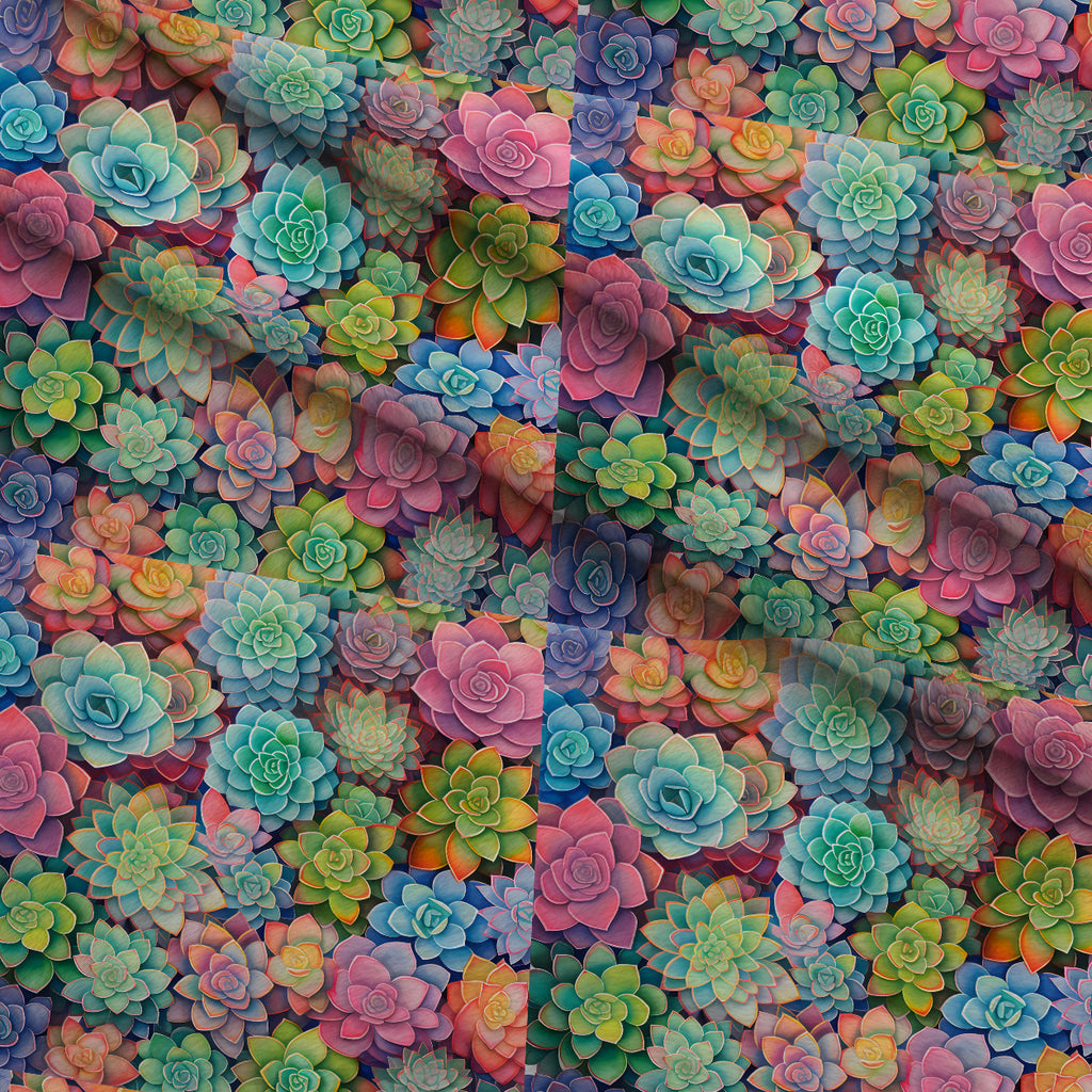 Prismatic Rosette Garden Pattern 1 Minky Fabric — plush minky folded close-up preview (mv-minky-v1:lying)
