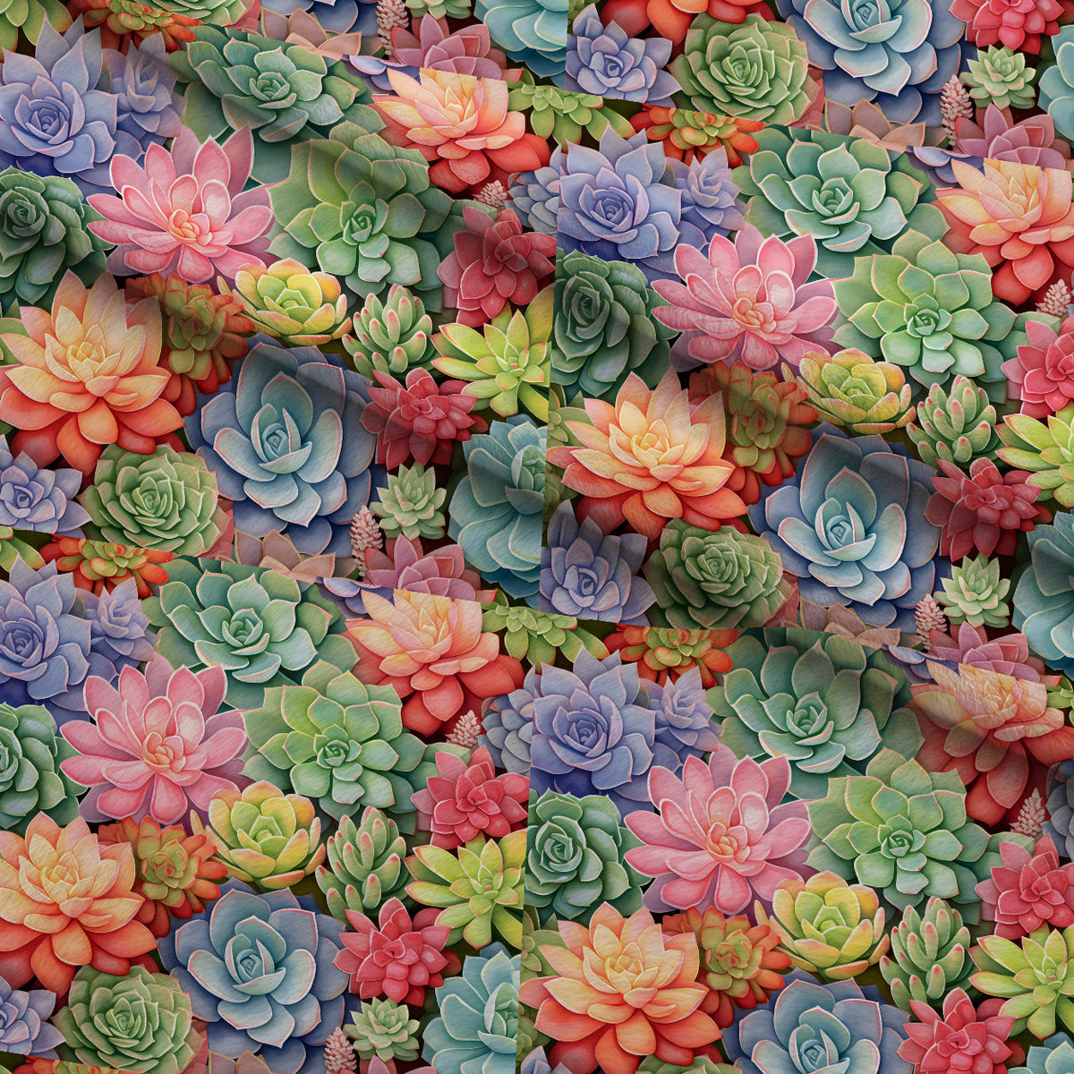 Prismatic Rosette Garden Pattern 12 Minky Fabric — plush minky folded close-up preview (mv-minky-v1:lying)