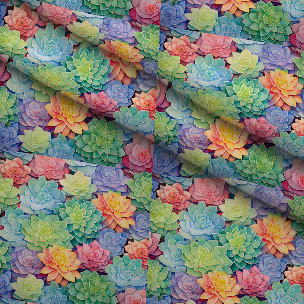 Prismatic Rosette Garden Pattern 2 Minky Fabric — plush minky folded close-up preview (mv-minky-v1:lying)
