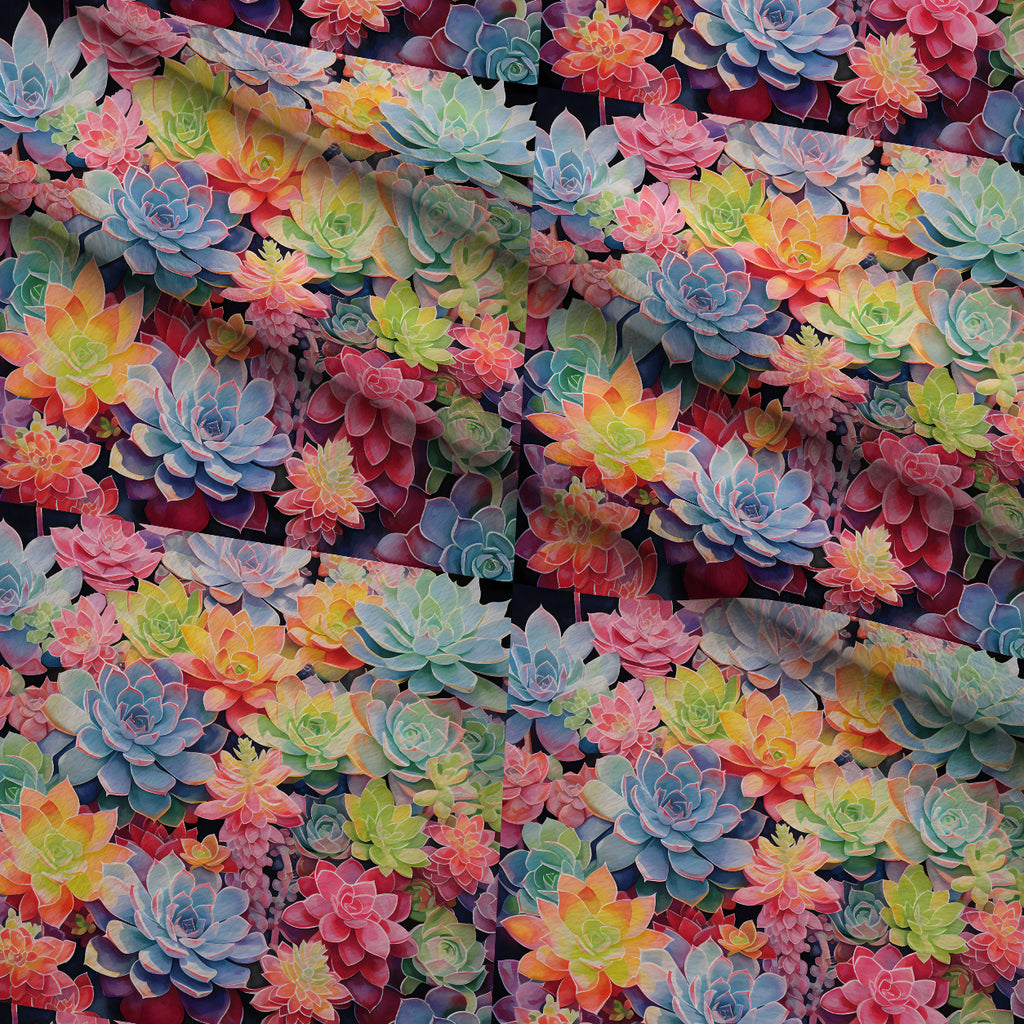 Prismatic Rosette Garden Pattern 3 Minky Fabric — plush minky folded close-up preview (mv-minky-v1:lying)