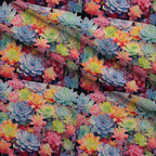 Prismatic Rosette Garden Pattern 3 Minky Fabric — plush minky folded close-up preview (mv-minky-v1:lying)