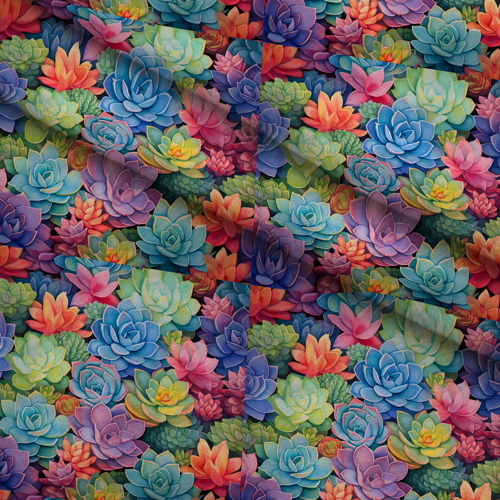 Prismatic Rosette Garden Pattern 5 Minky Fabric — plush minky folded close-up preview (mv-minky-v1:lying)