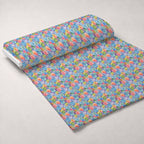 Prismatic Rosette Garden Pattern 7 Minky Fabric — plush minky unrolled bolt preview (mv-minky-v1:bolt)
