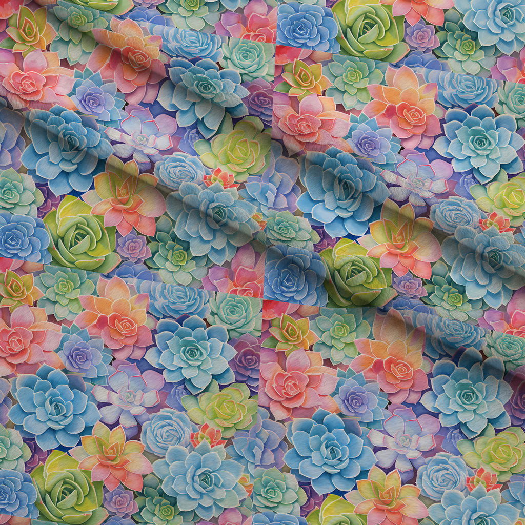 Prismatic Rosette Garden Pattern 7 Minky Fabric — plush minky folded close-up preview (mv-minky-v1:lying)