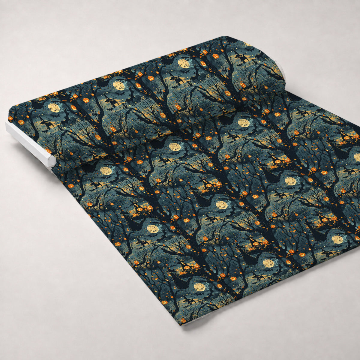 Pumpkin Hollow Pattern 10 Minky Fabric — plush minky unrolled bolt preview (mv-minky-v1:bolt)