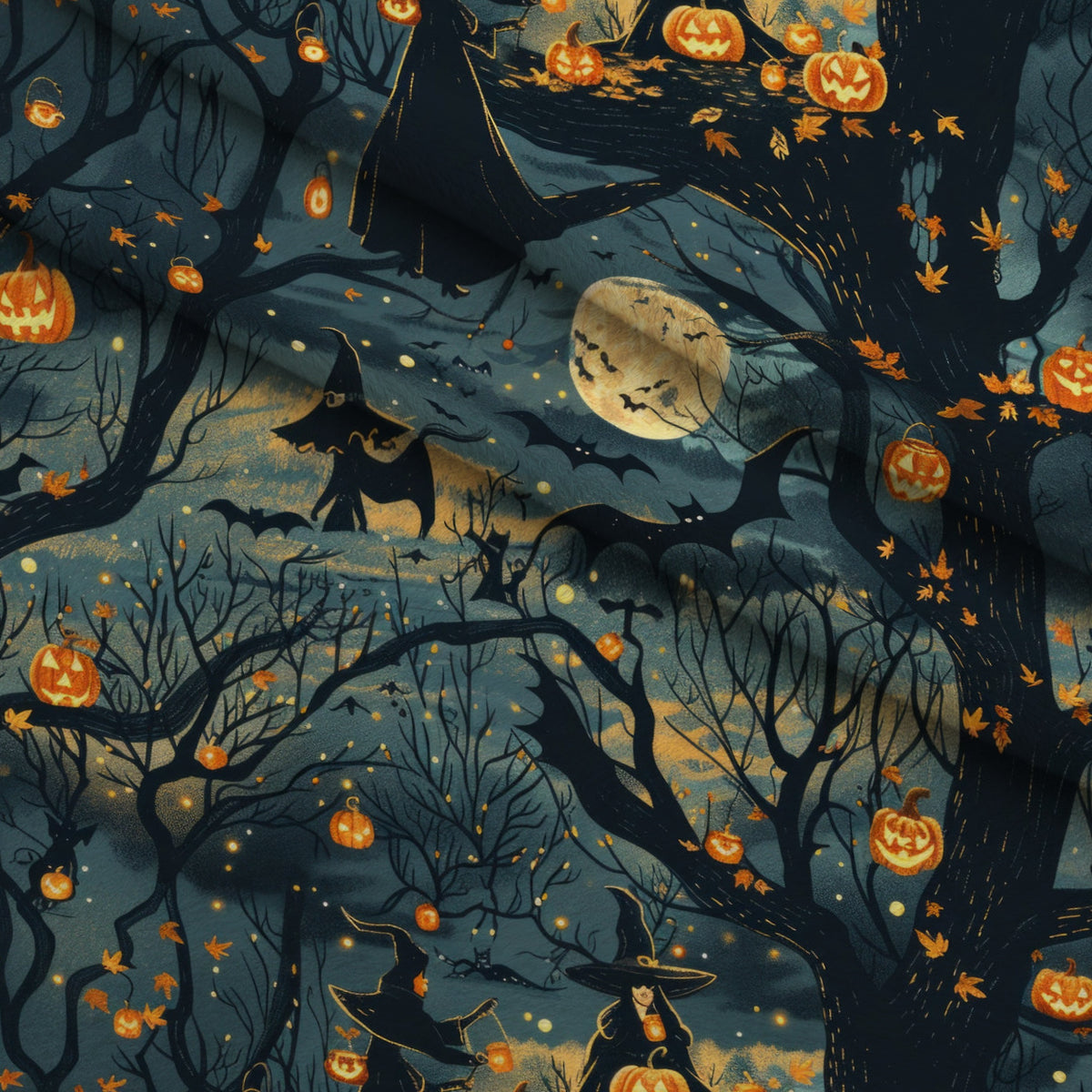 Pumpkin Hollow Pattern 10 Minky Fabric — plush minky folded close-up preview (mv-minky-v1:lying)