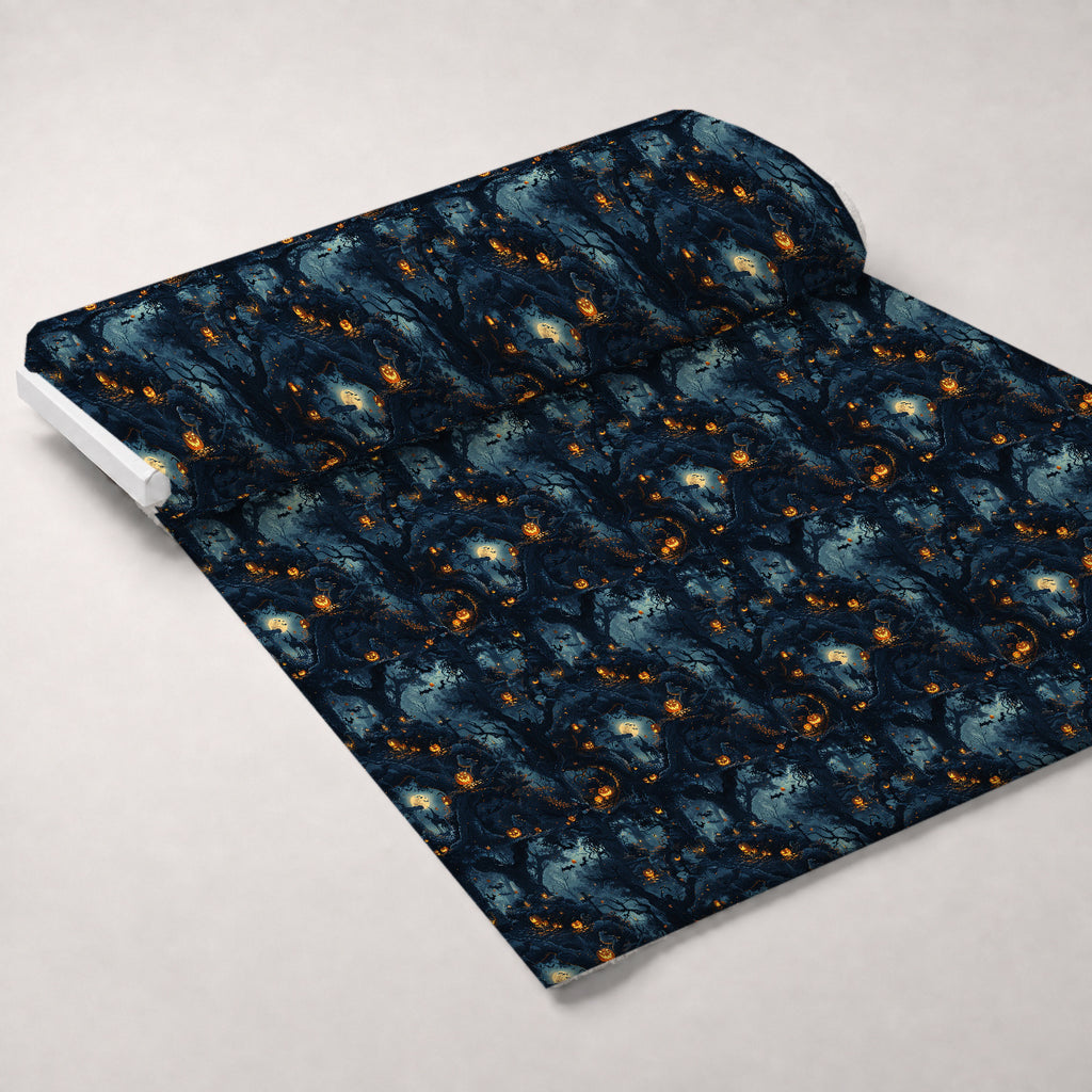 Pumpkin Hollow Pattern 18 Minky Fabric — plush minky unrolled bolt preview (mv-minky-v1:bolt)