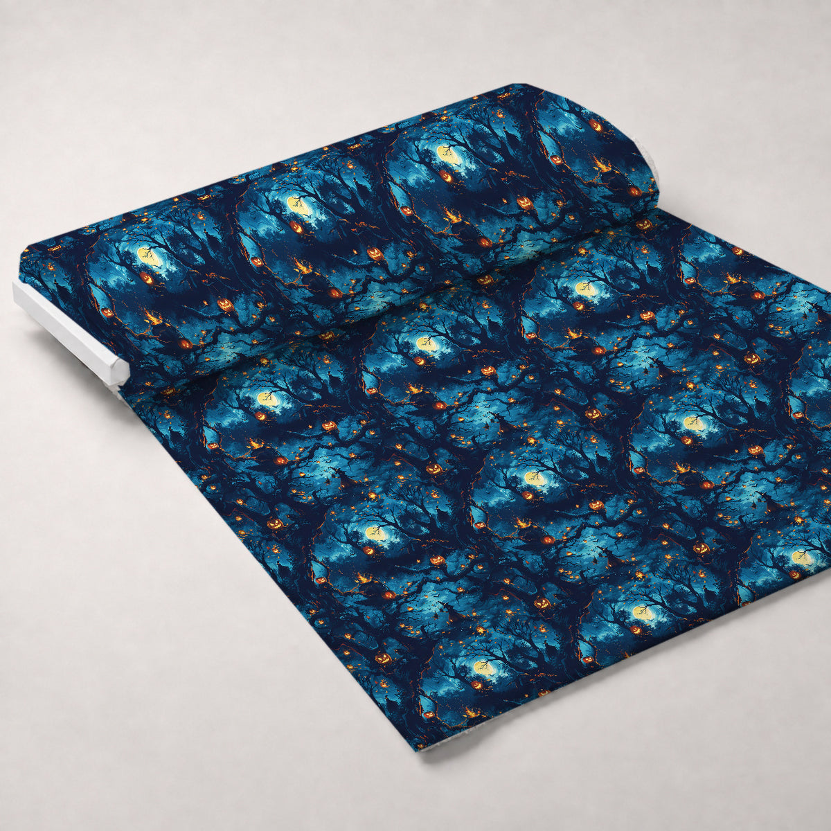 Pumpkin Hollow Pattern 8 Minky Fabric — plush minky unrolled bolt preview (mv-minky-v1:bolt)