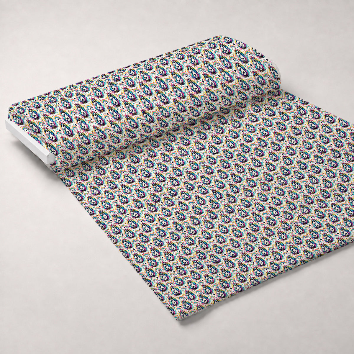 Punk Pony Magic Pattern 1 Minky Fabric — plush minky unrolled bolt preview (mv-minky-v1:bolt)