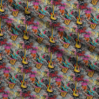Punk Poster Riot Pattern 4 Minky Fabric — plush minky folded close-up preview (mv-minky-v1:lying)