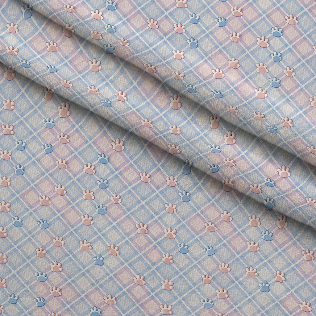 Puppy Prints Pattern 14 Minky Fabric — plush minky folded close-up preview (mv-minky-v1:lying)