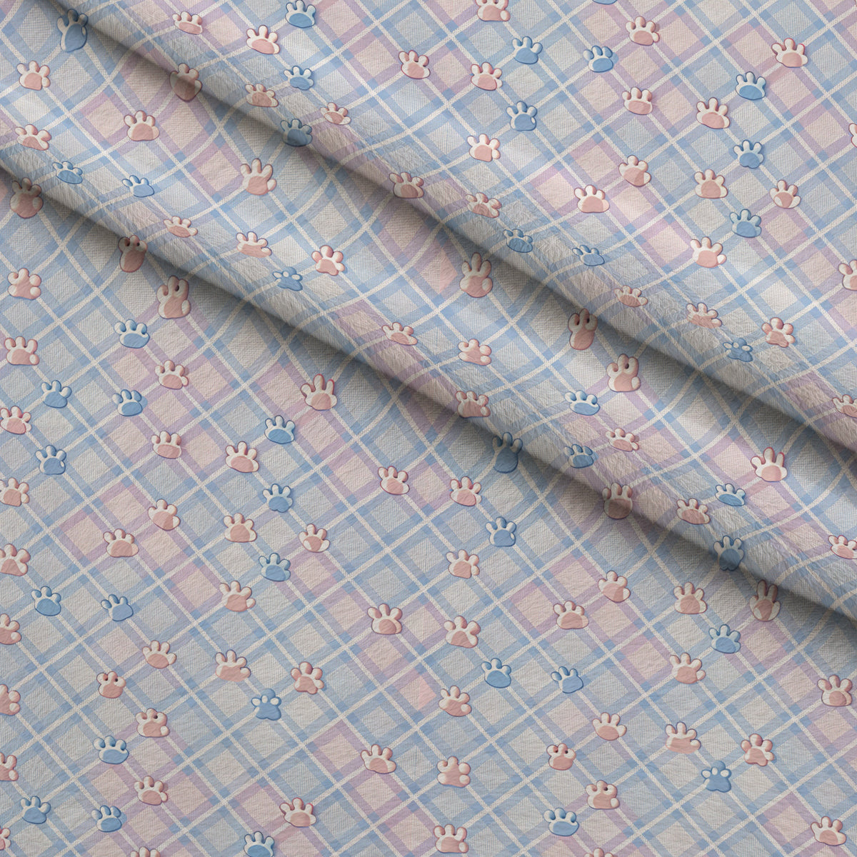 Puppy Prints Pattern 14 Minky Fabric — plush minky folded close-up preview (mv-minky-v1:lying)