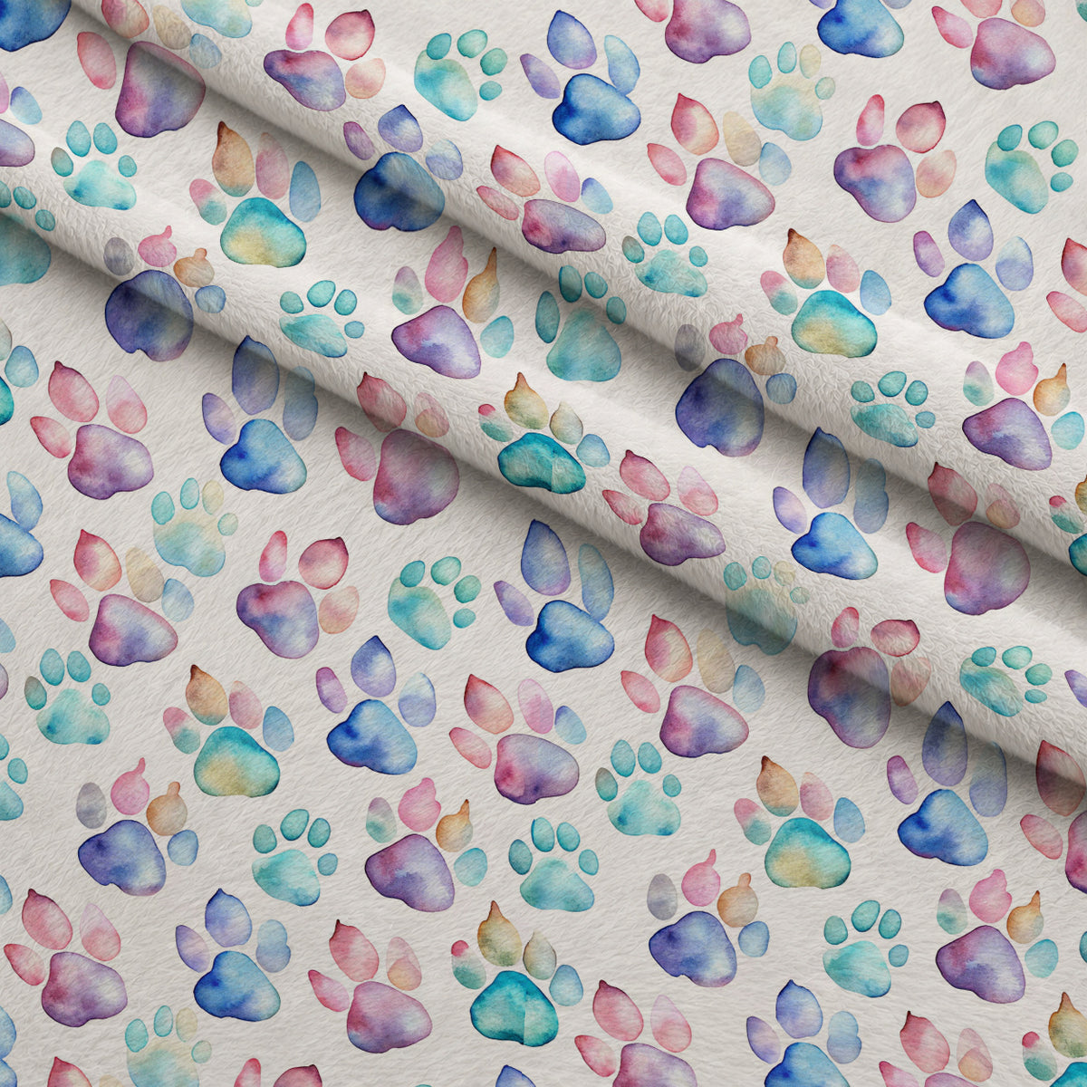 Puppy Prints Pattern 19 Minky Fabric — plush minky folded close-up preview (mv-minky-v1:lying)