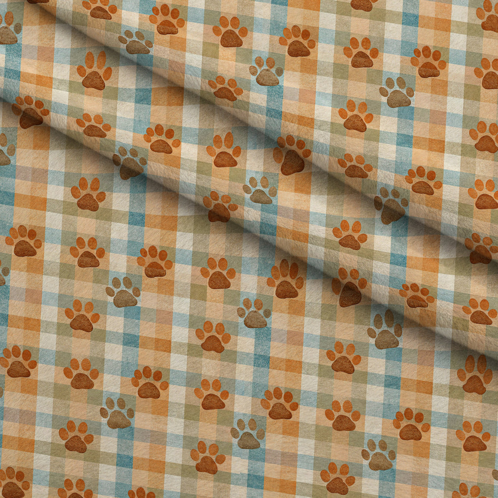 Puppy Prints Pattern 27 Minky Fabric — plush minky folded close-up preview (mv-minky-v1:lying)