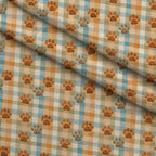 Puppy Prints Pattern 27 Minky Fabric — plush minky folded close-up preview (mv-minky-v1:lying)