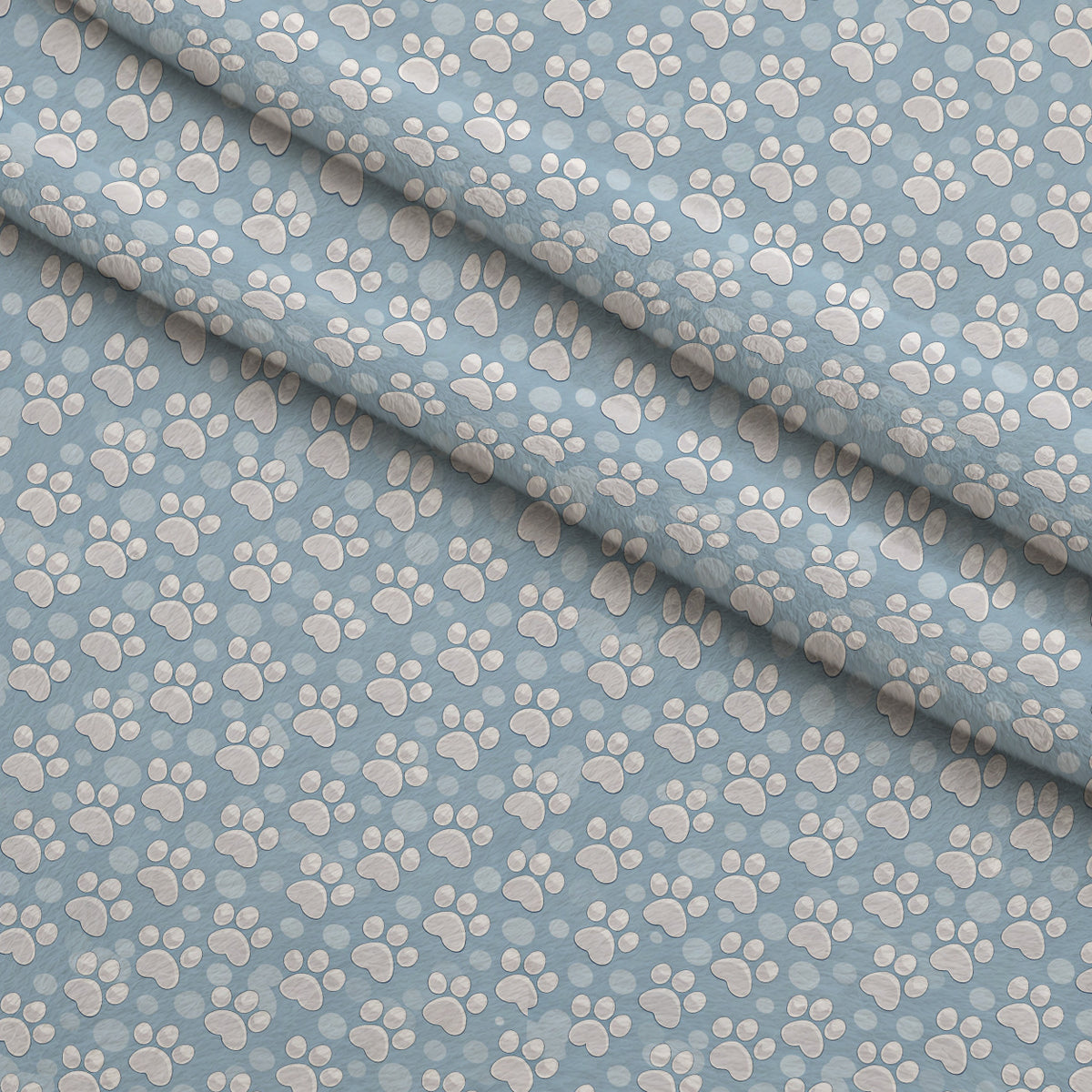 Puppy Prints Pattern 3 Minky Fabric — plush minky folded close-up preview (mv-minky-v1:lying)