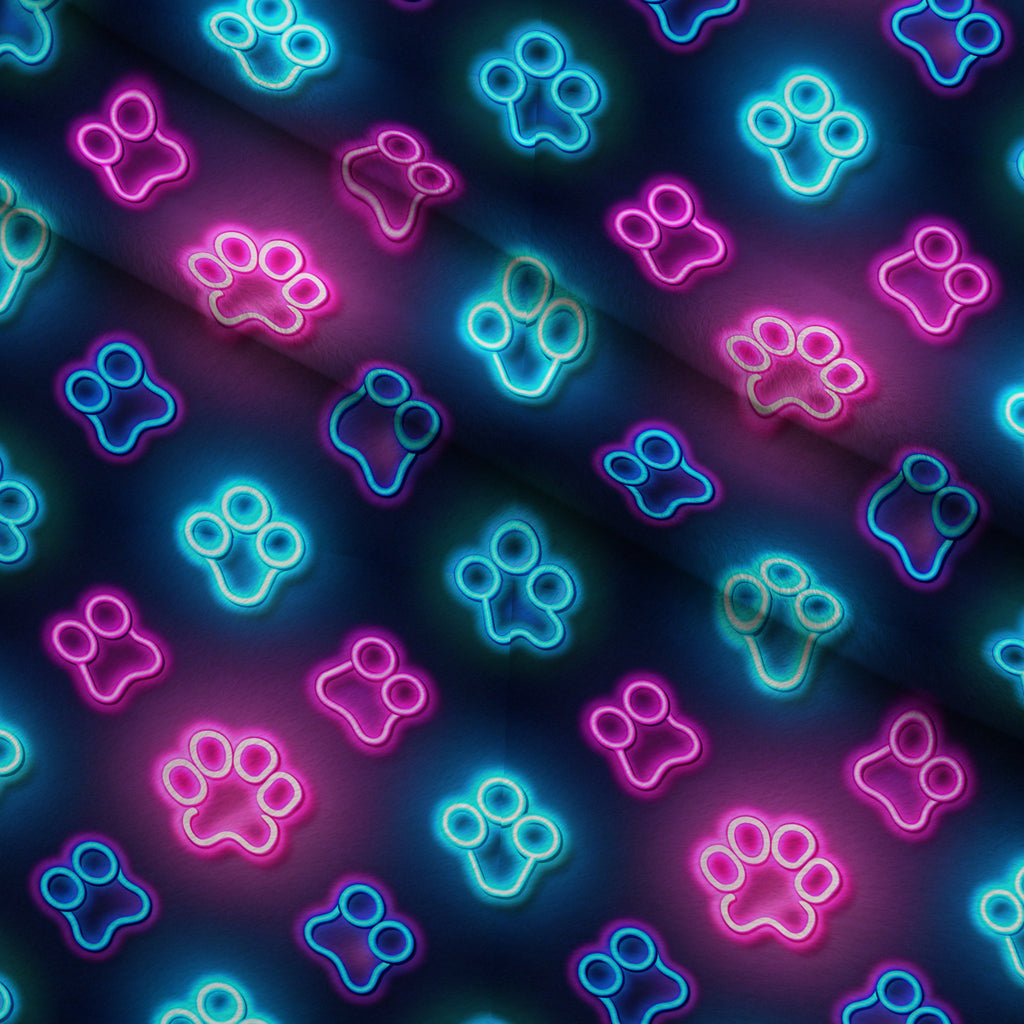 Puppy Prints Pattern 4 Minky Fabric — plush minky folded close-up preview (mv-minky-v1:lying)