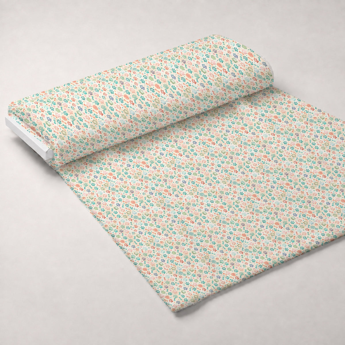 Puppy Prints Pattern 5 Minky Fabric — plush minky unrolled bolt preview (mv-minky-v1:bolt)