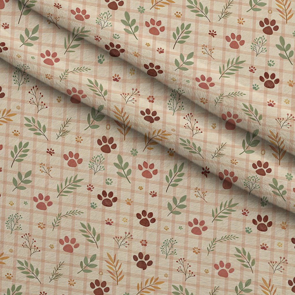 Puppy Prints Pattern 8 Minky Fabric — plush minky folded close-up preview (mv-minky-v1:lying)