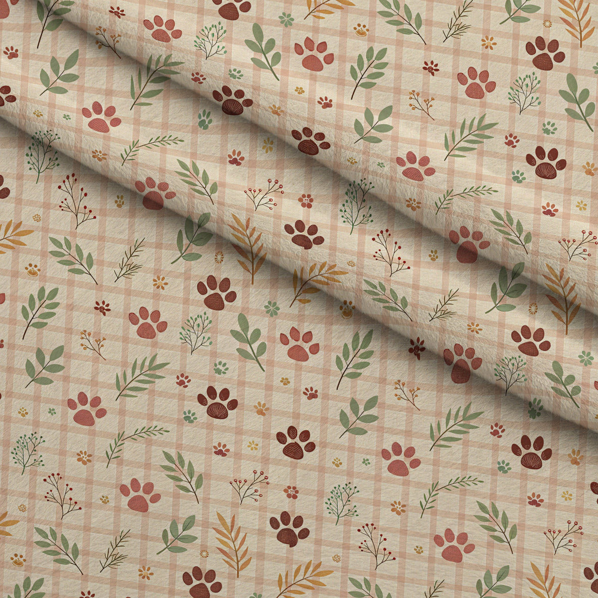 Puppy Prints Pattern 8 Minky Fabric — plush minky folded close-up preview (mv-minky-v1:lying)