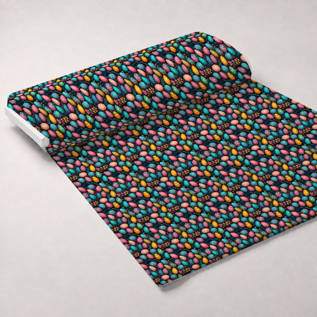 Pysanky Garden Pattern 1 Minky Fabric — plush minky unrolled bolt preview (mv-minky-v1:bolt)
