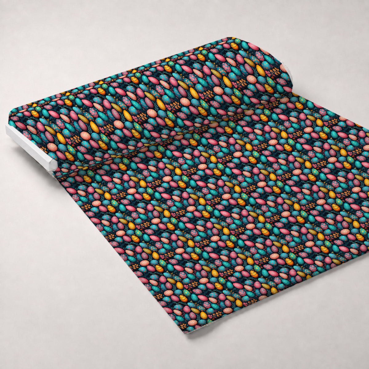 Pysanky Garden Pattern 1 Minky Fabric — plush minky unrolled bolt preview (mv-minky-v1:bolt)