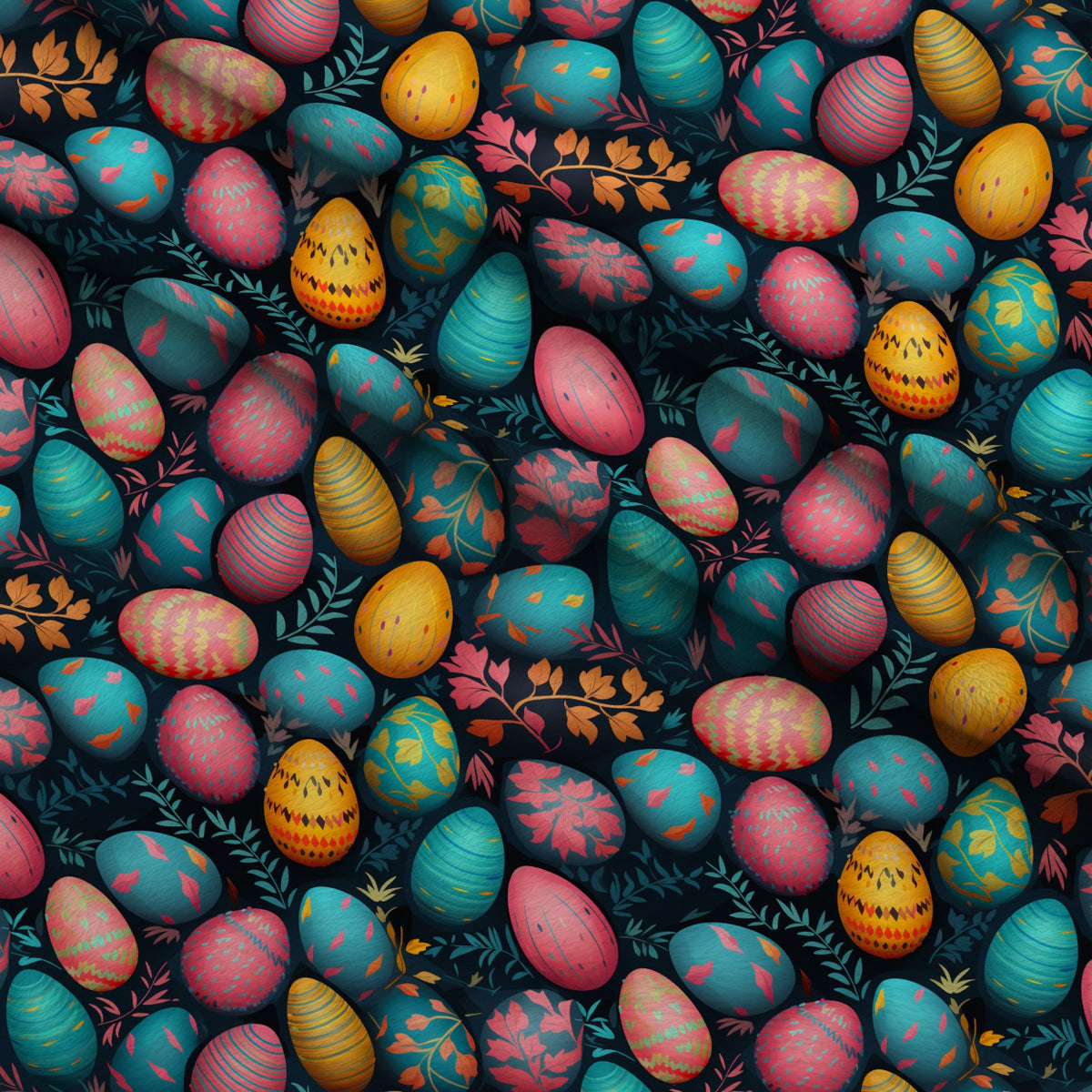 Pysanky Garden Pattern 1 Minky Fabric — plush minky folded close-up preview (mv-minky-v1:lying)