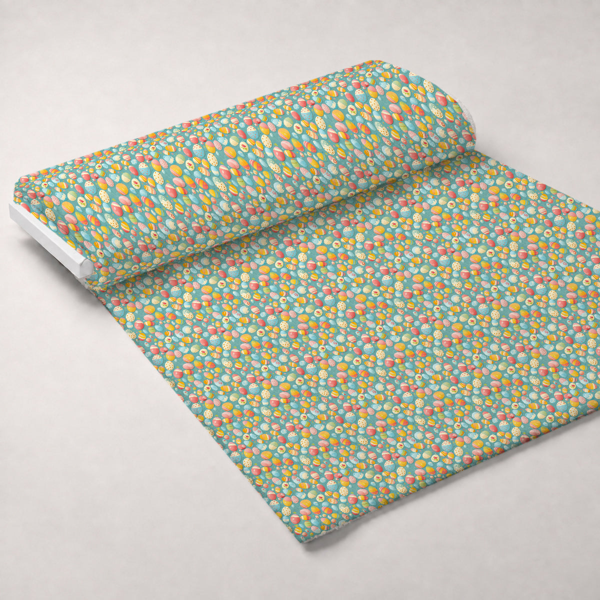 Pysanky Garden Pattern 10 Minky Fabric — plush minky unrolled bolt preview (mv-minky-v1:bolt)